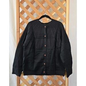 NWT Dokotoo Women's Long Sleeve Cardigan Sweater - Color Black - Size M